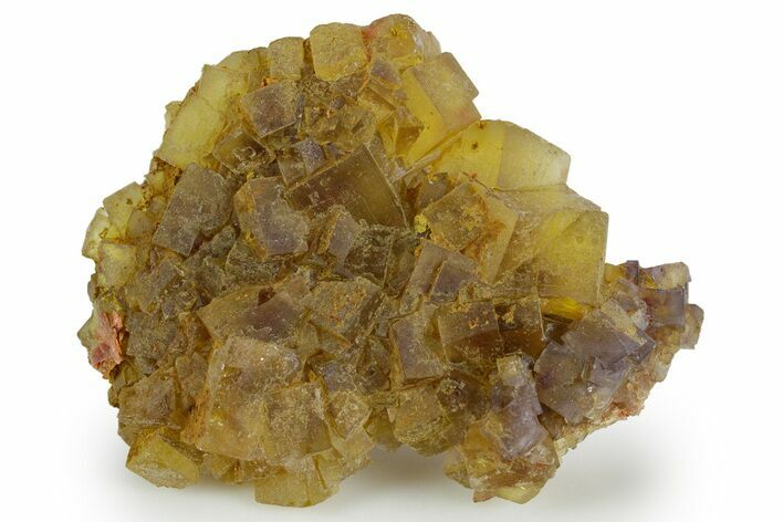 Yellow Cubic Fluorite Crystal Cluster - Morocco #347769